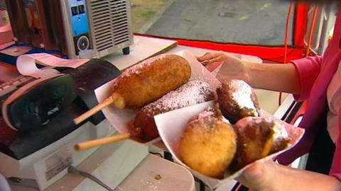 Deep-fried and on a stick is the rule for fair food