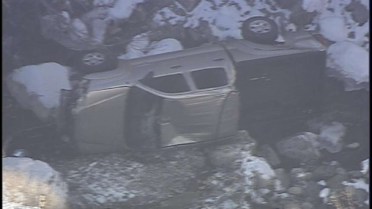 Driver Hits Black Ice, Tumbles Into Creek in Big Cottonwood Canyon