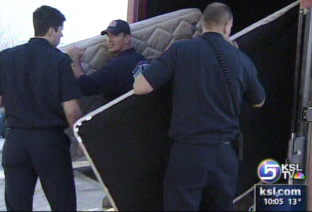 Firefighters Return to Fire Station Damaged by Fire