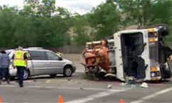 Cement Truck Crashes Into Van