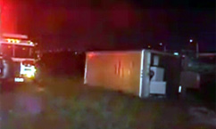 DUI Suspected in Moving Truck Rollover