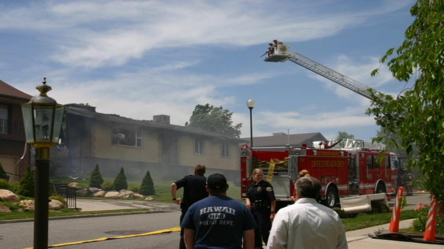 Home Burns in Sandy