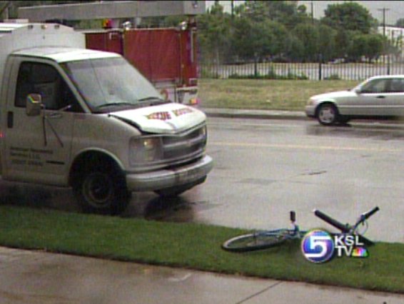 Bike Rider Hit by Van