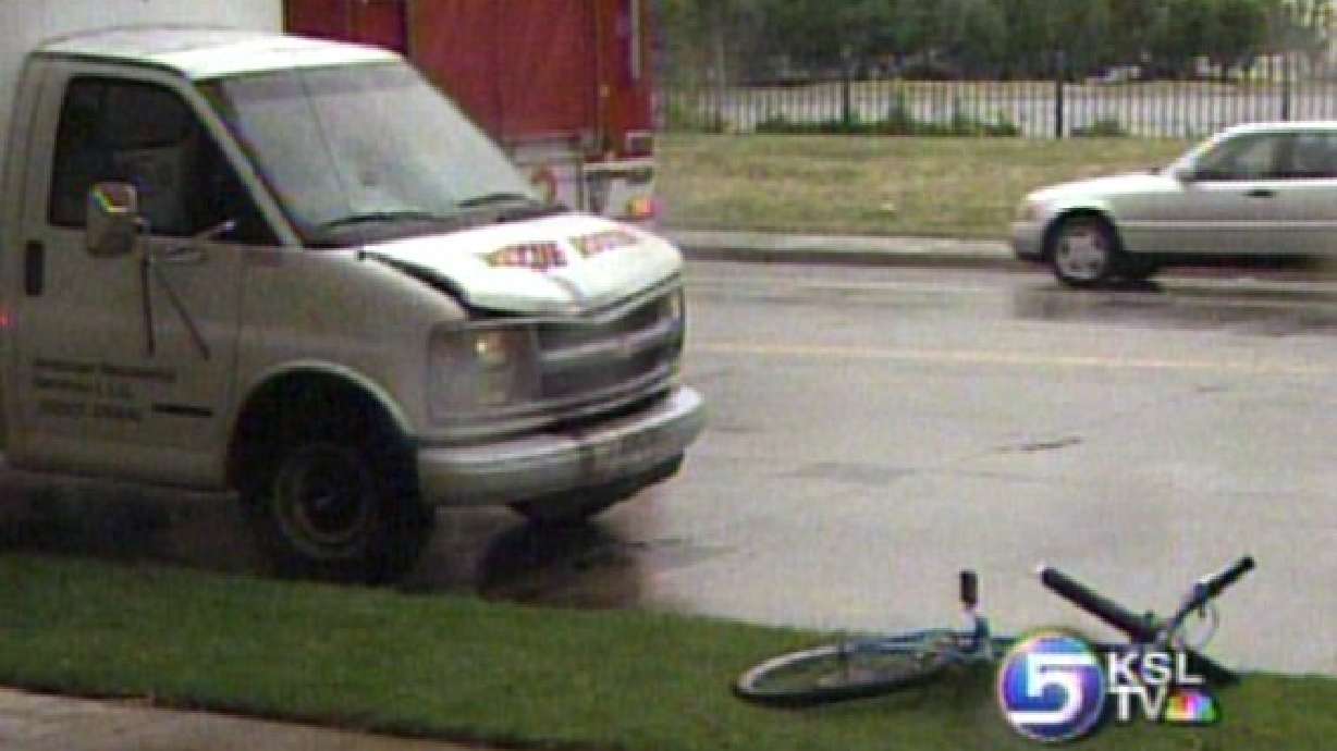 Bike Rider Hit by Van