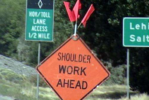 Crews repainting HOV lanes in Utah County