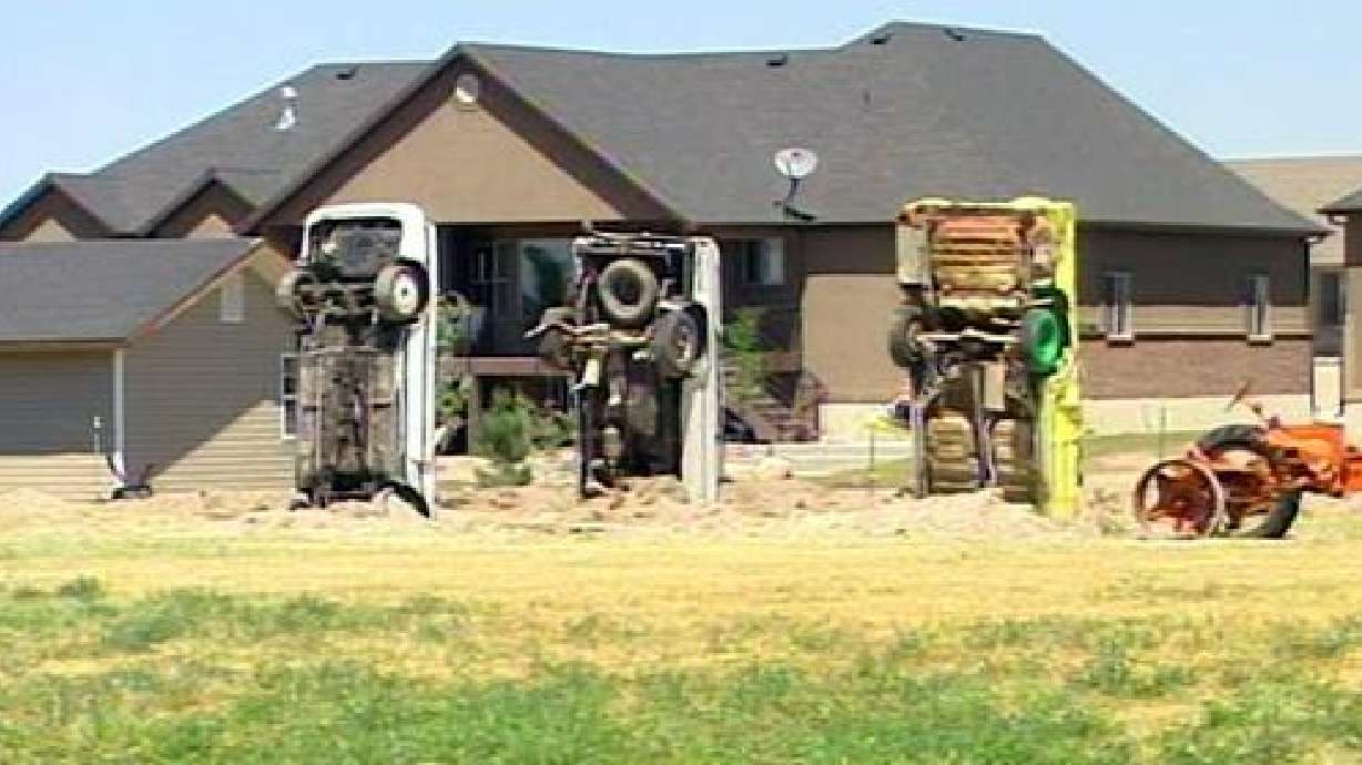 'Redneck Stonehenge' comes down