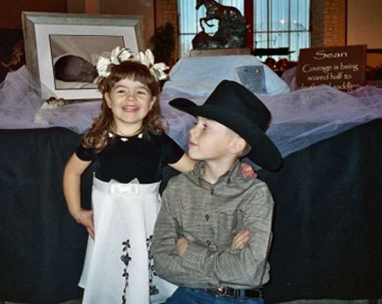 Three-year-old Alexis and brother Tanner Paget.