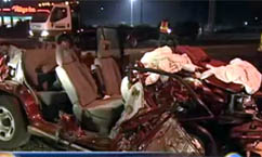 SUV Collides With Semi Truck