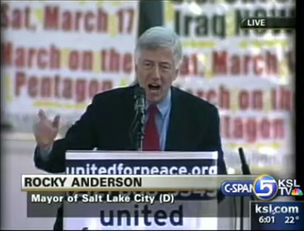 Mayor Anderson Delivers Anti-War Speech in Nation's Capitol