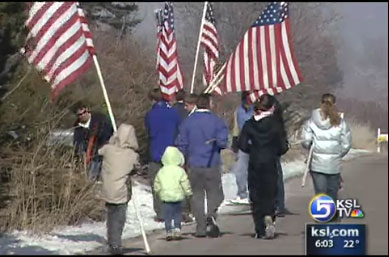 Mendon Posts Flags to Show Support of Fallen Soldier in Iraq