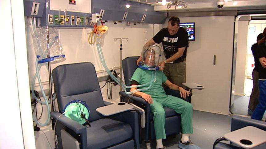 Hyperbaric chamber the first of its kind in US