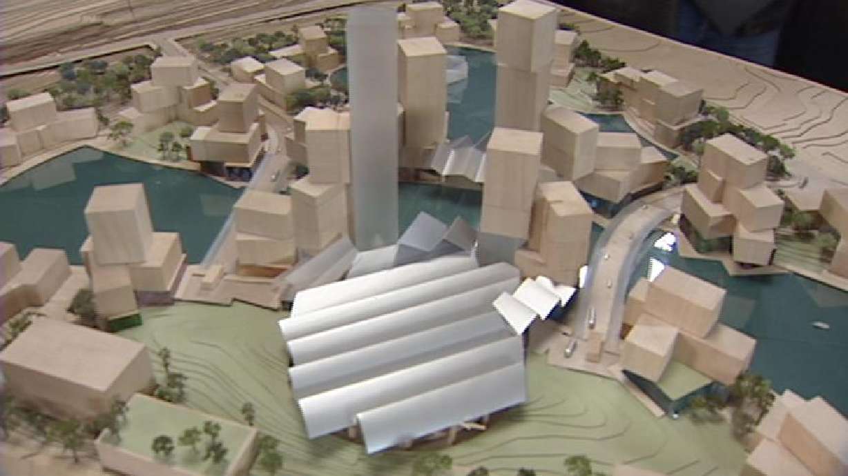 Architect Plans for 450-Foot Hotel at the Point of the Mountain