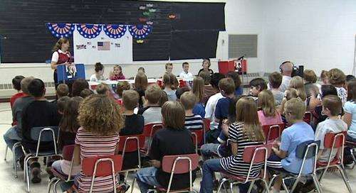 Students represent presidential candidates in mock election