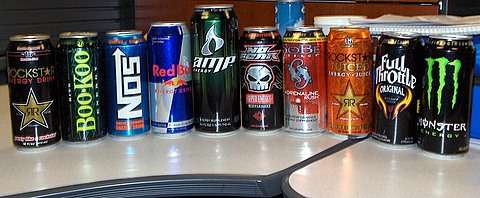 Various energy drinks currently available on the market