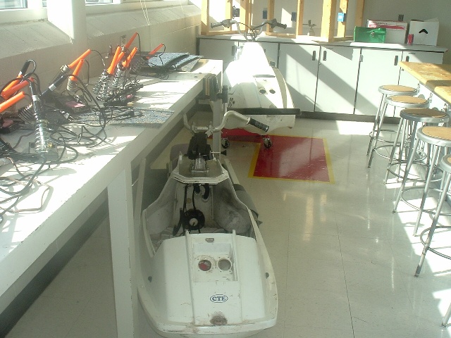 High schoolers working on solar-powered watercraft