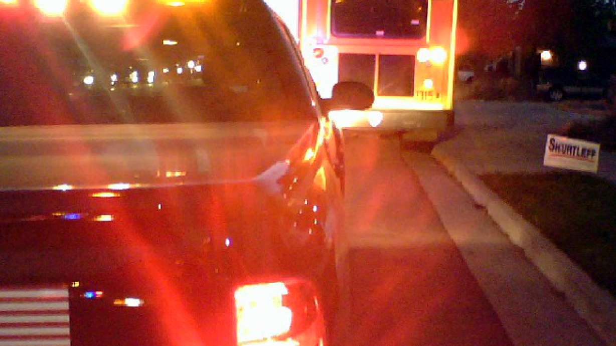 Car and school bus collide