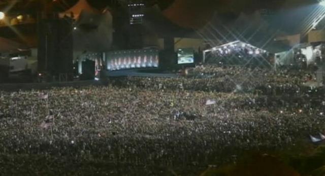 Chicago crowd on Election Night
