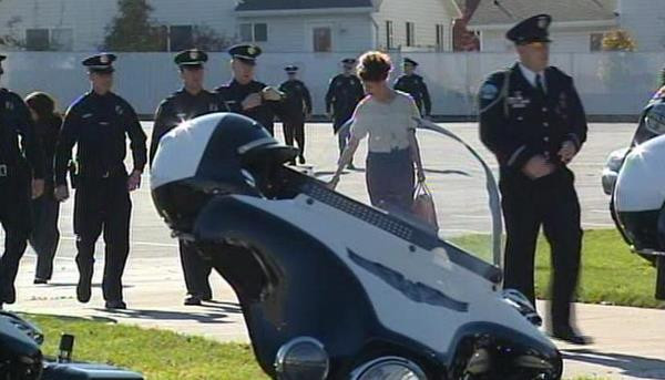 Police officer honored at funeral