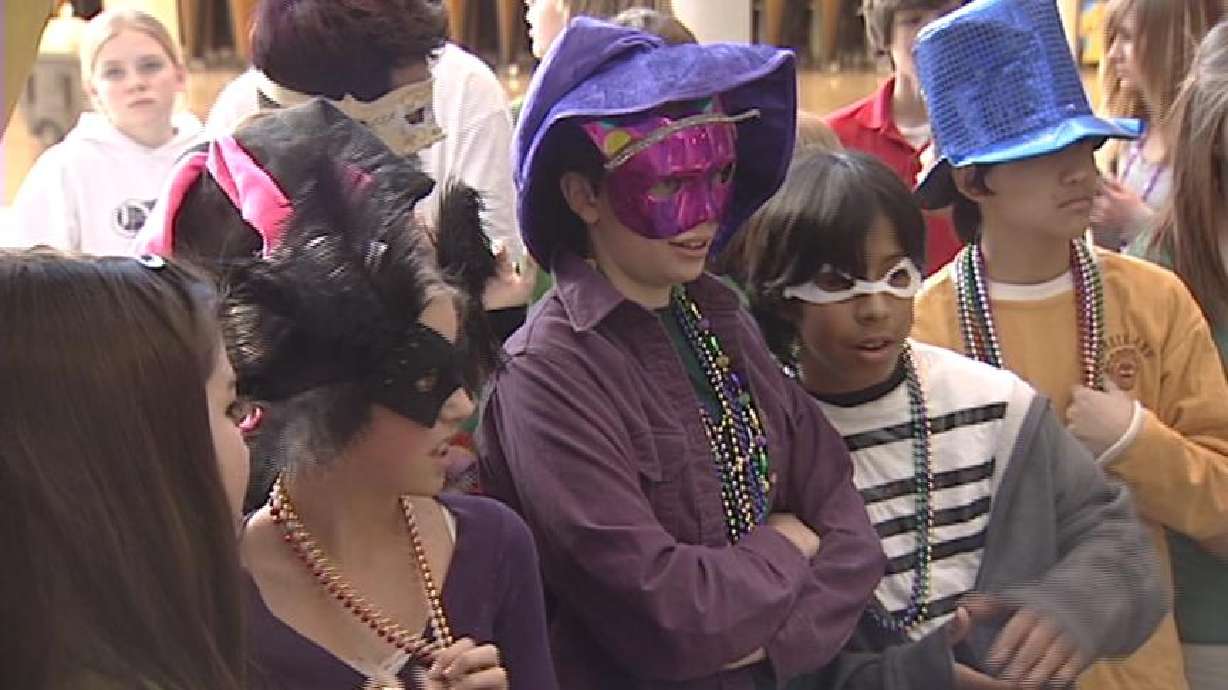 Mardi Gras Celebration at Olympus Junior High School