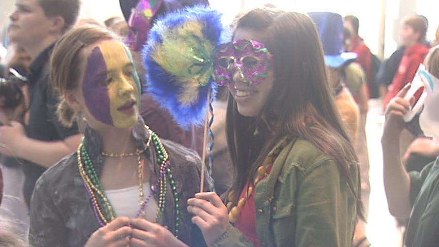Mardi Gras Celebration at Olympus Junior High School