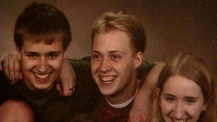 Morgan Young (middle) with his brother and sister.