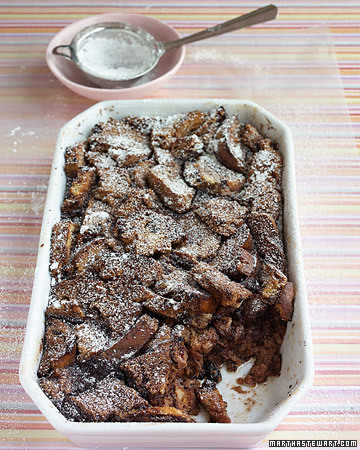 Chocolate Bread Pudding for Christmas