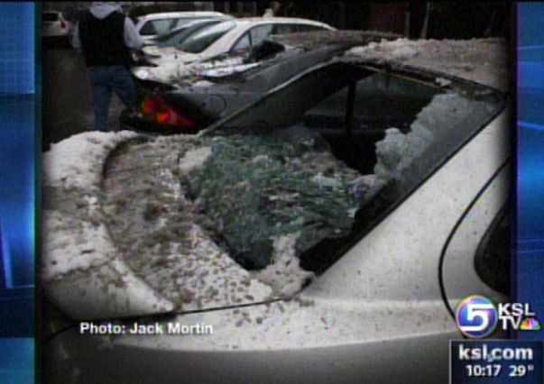 Snow-Plow Driver Damages Number of Cars