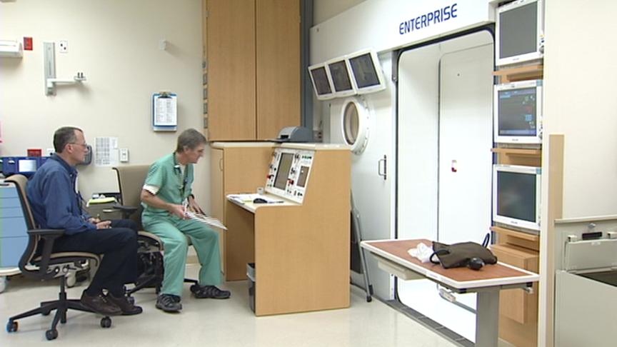 Hyperbaric chamber at Intermountain Medical Center