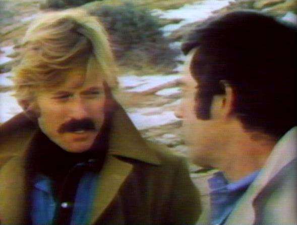 Dan Rather interviewing Robert Redford in an episode of 60 Minutes.