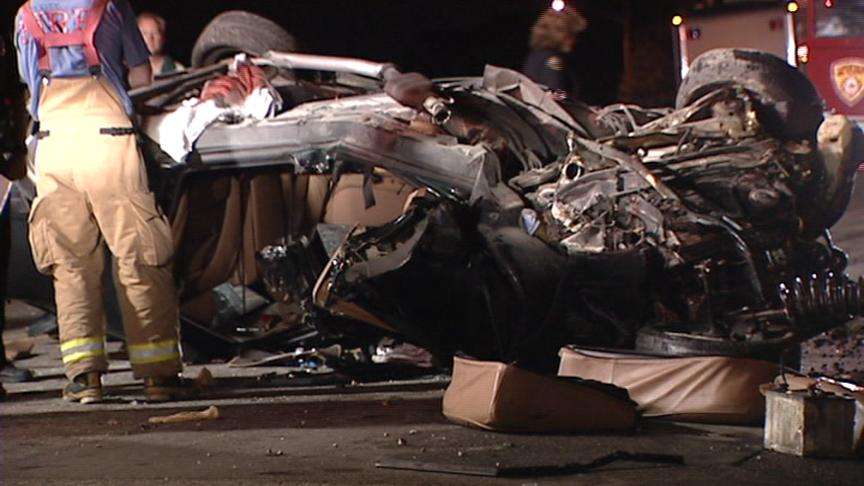 Three Young Men Injured in Car Wreck