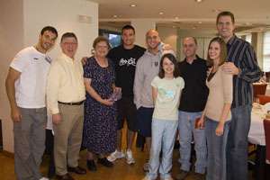 The contest winners and late lunch eaters