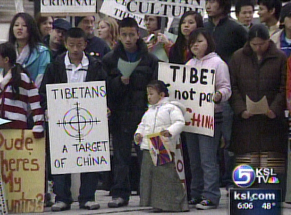 Tibetans in Utah Protest Rule of Chinese