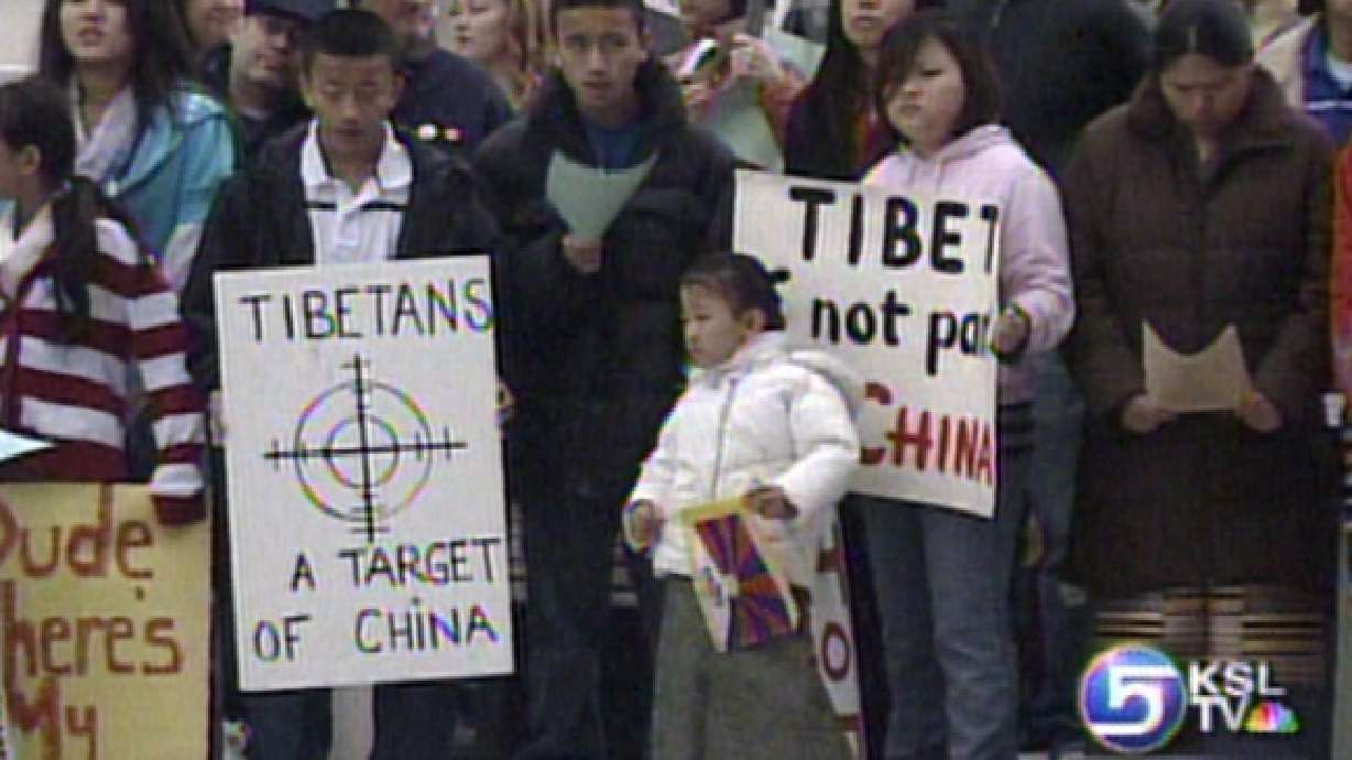 Tibetans in Utah Protest Rule of Chinese