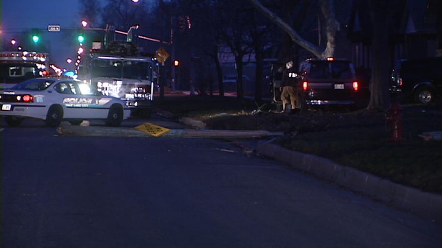 Drowsy Driver Takes Out Sign, Tree, Power Line Before Coming to a Stop