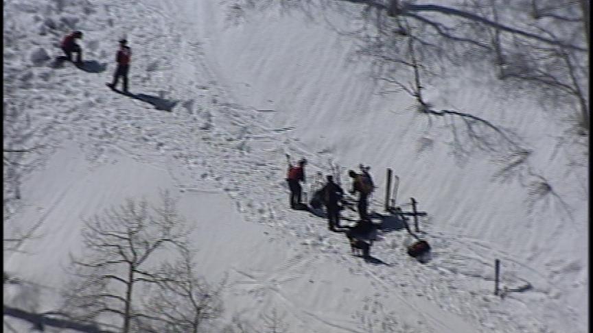 Ski Patrolman Triggers Avalanche