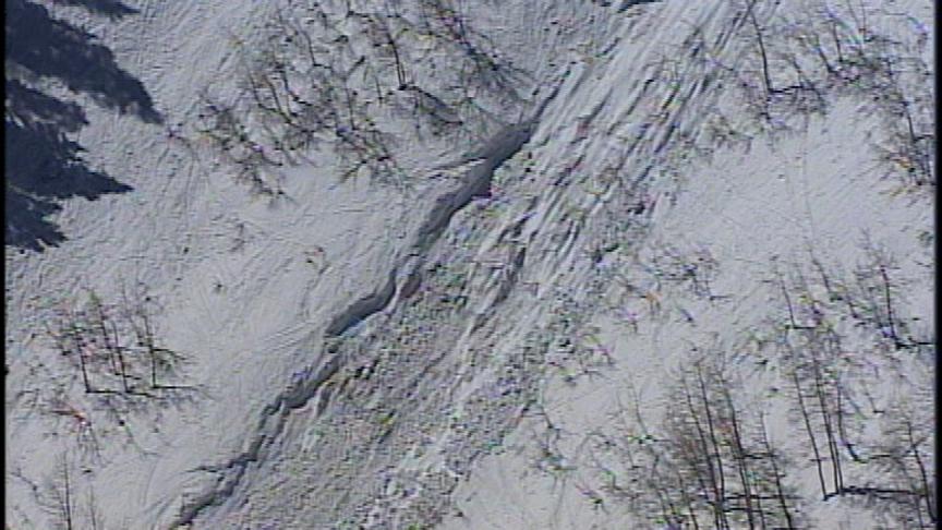Ski Patrolman Triggers Avalanche