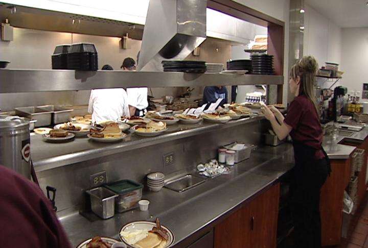 Thousands show up at Denny's for free breakfast