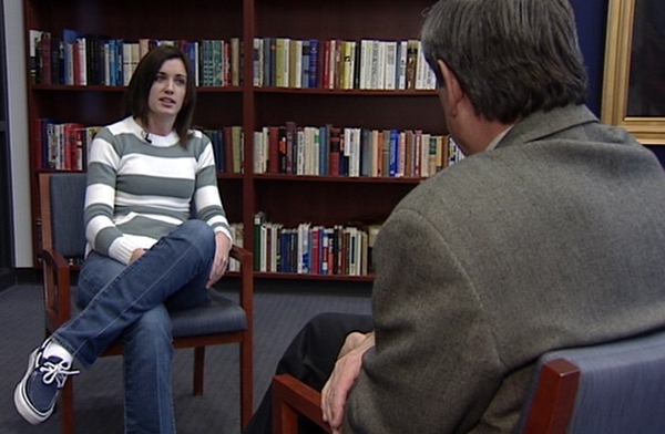 University of Utah College Republicans Chair Heather Berg talks with KSL's John Hollenhorst.