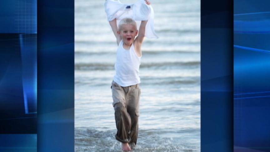 Eight-year-old Clay Whiffen, who underwent
an intensive-behavioral therapy program at an early age and no
longer exhibits autistic tendencies.