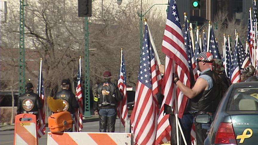 Patriot Guard Honors Utah Soldier Laid to Rest Today