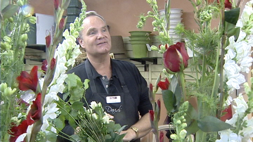 David Breitenbeker, owner of David's Floral, says roses very popular on Valentine's Day.