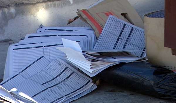 Files of personal information discovered by dumpster